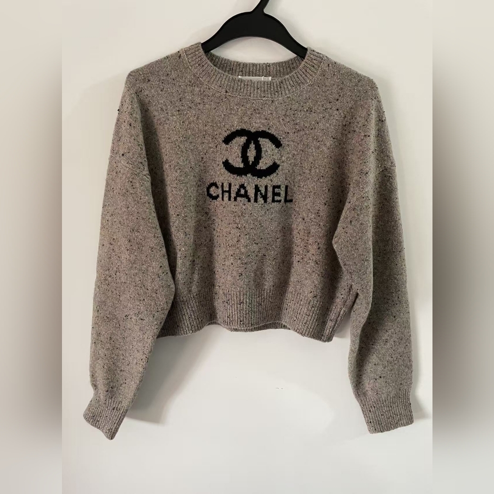 Chanel Logo Monogram Wool Sweater